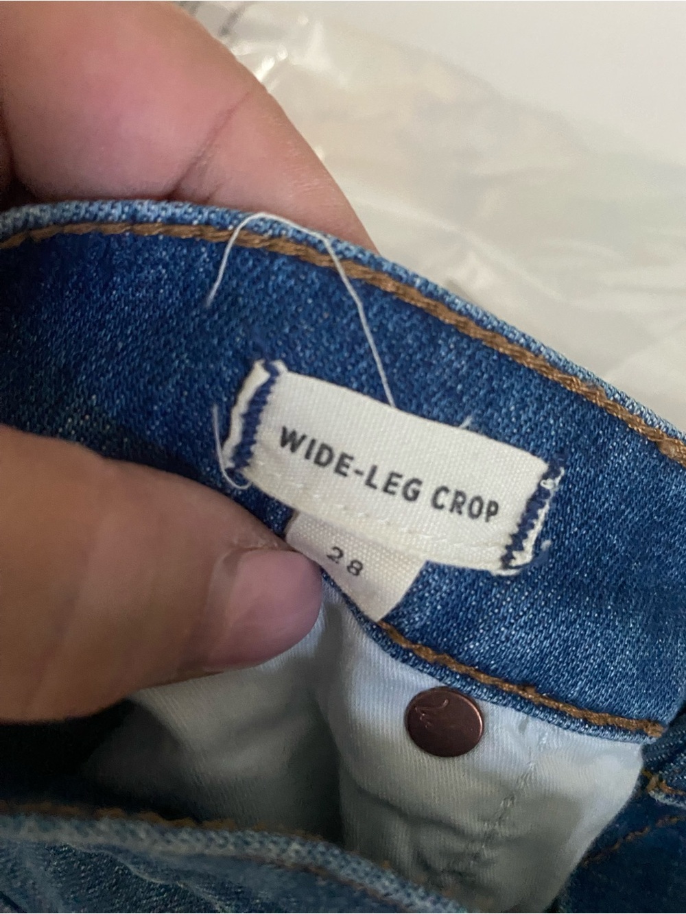 Madewell Wide Leg Cropped Jeans Size 28 - Picture 14 of 14